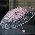 Miniatyrbilde 5 av 5: Transparent Klar Paraply Kirsebærblomst (Rosa)