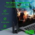 Miniatyrbillede 4 af 5: 1200Mbps WiFi USB-adapter Dual Band 2.4G + 5Ghz Wi-Fi-dongle 4 Antenne 802.11AC USB3.0 Højhastigheds Trådløst Netværkskort