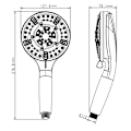 Miniatyrbilde 2 av 6: Håndholdt dusjhode med filter, 10 moduser, høytrykksdusjhode