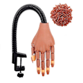 Miniatyrbild 1 av 5: Öva falska manikyrer, träna flexibelt händer och fingrar + 100 utbytbara nageltippar (brun)