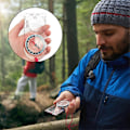Miniatyrbilde 3 av 5: Navigasjonskompass med justerbar snor for fotturer