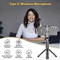 Miniatyrbillede 3 af 5: Trådløs Lavalier Mikrofon, 2.4GHz Lavalier Mikrofon til Smartphone, Mini USB C Lavalier Mikrofon til TikTok, Facebook, Youtube, Vlog