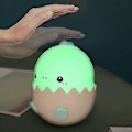 Miniatyrbilde 1 av 5: Bærbar Nattlampe for Barn LED Nattlampe med 3 Justerbare Moduser Flerfarget Silikon Sengelampe, USB Oppladbar Egg Nattlampe, Blå