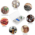 Miniatyrbild 3 av 4: Precisionsvåg 500g/0,01g Köksvåg med Bakgrundsbelyst LCD-Display, Digital Våg Tareringsfunktion, Portabel Minivåg för Kök/Kaffe/Resor/Medicin