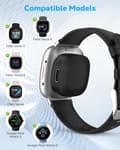 Miniatyrbillede 2 af 5: MoKo USB C-opladeradapter til Fitbit-ur, Type-C-ladestation til Versa 4/Versa 3/Sense 2/Sense/Google Pixel Watch 3/2, bærbar magnetisk opladning
