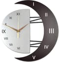 Modern Tyst Väggklocka Design Köksklocka Månformad Ram Kreativ Dekorationsklocka för Hemmet (45*46)