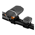 Miniatyrbilde 1 av 5: Sykkellys, Oppladbare Sykkellykter Foran og Bak - 350 Lumen Frontlykt &amp; Sett-sykkelbjelle - Vanntett - Passer Alle Sykler, Hybrid, Landevei (svart)