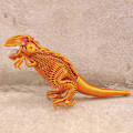 Miniatyrbilde 4 av 5: (Rød S) Metall Dinosaur Ornament Fargerik Aluminium Tråd Statue Håndverk for Hjem Soverom Kontor Skrivebord Dekorasjon Gaveutstyr