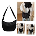 Miniatyrbilde 2 av 5: (brun) Crescent Bag Crossbody Veske Sling Vesker Håndvesker for Kvinner Menn Trendy Slouchy Dumpling Vesker Halvmåneform Skulderveske brun