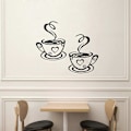 Miniatyrbild 3 av 5: Kaffekopp Design Väggdekaler Hemdekorationer Kök Restaurang Dekor