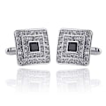 Miniatyrbilde 1 av 4: 2 STK Skjorte Mansjettknapper Mote Firkantet Cubic Zirconium Pluss Krystall Personlighetstilbehør