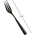Miniatyrbilde 2 av 5: 16 Deler Rustfritt Stål 3-Tindet Svart Dessertgaffel for Appetittvekkere