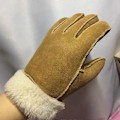 Miniatyrbilde 5 av 5: Gant Hanske Suede Bomull Damehansker Vinter Varm Samt Fløyel Fortykning Fem Fingre Kjøring Høst Vinter Kald Retro Prikker Hansker