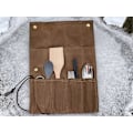 Miniatyrbild 5 av 5: Vaxad Canvas Bestickrulle, Hängande Köksväska för Camping
