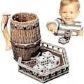 Miniatyrbillede 1 af 5: Rullende terningetårn i resin - RPG-spillere Rullekasse Spillebord Terninge Rullelegetøj - Rullebakke Etui Terningetårn Ornamenter RPG-spillere Terninge Ruller til P