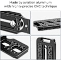Miniatyrbild 5 av 5: DSLR Kamera L-Fäste Vertikal Horisontell Växling Stativ Snabbkopplingsplatta För Canon Nikon Sony Dji Osmo Ronin Zhiyun Stabilisator