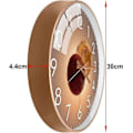 Miniatyrbillede 2 af 5: 12 tommer lydløse vægure til stue køkken moderne design vægure 30 cm hængende quartz ur vægur (Venus guld)