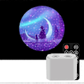 Miniatyrbillede 1 af 5: C210 Jul/Halloween/Tanabata Farverig Laser Stjerneprojektion Lys Natlampe