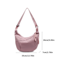 Miniatyrbilde 3 av 5: (brun) Crescent Bag Crossbody Veske Sling Vesker Håndvesker for Kvinner Menn Trendy Slouchy Dumpling Vesker Halvmåneform Skulderveske brun