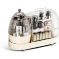Miniatyrbillede 1 af 5: Makeup Organizer, 360 Graders Roterende Makeup Opbevaringsholder til Omklædningsrum Badeværelse (Cremet Hvid)