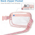 Miniatyrbild 3 av 5: Stadiongodkänd Genomskinlig Magväska - Transparent Crossbody-väska för Evenemangssäkerhet