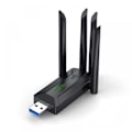Miniatyrbillede 1 af 5: 1200Mbps WiFi USB-adapter Dual Band 2.4G + 5Ghz Wi-Fi-dongle 4 Antenne 802.11AC USB3.0 Højhastigheds Trådløst Netværkskort