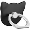 Miniatyrbillede 1 af 5: 2 stk. (Sort) Mobiltelefonholder, Universal Mobiltelefonholder Ring, Dyrekatteform Smartphoneholder til iPhone XS X 8 7 6 5, Samsung Galaxy