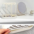 Miniatyrbillede 4 af 5: Grid-mønstret Smykkeorganisator - Halskæde & Armbånds Display Stand