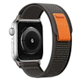 Pikkukuva 1 / 5: Musta Harmaa Trail Loop -ranneke, yhteensopiva Apple Watch Ultra 49/45/44/42mm kanssa, korvaava ranneke yhteensopiva iWatch Series 8/7/6/5/4/3/2/1/SE kanssa
