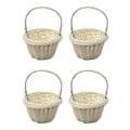 Miniatyrbilde 1 av 5: Pakke med 4 Mini Flettede Kurver, Bryllupsblomstkurv, 8x5 cm Kurver for Blomster, Blomsterpikekurver, Flettede Blomster