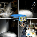 Pikkukuva 5 / 5: LED-otsalamppu COB-tunnistava punainen valo induktiivinen kotitaloustyyppi-C otsalamppu, sininen