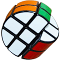 Pikkukuva 2 / 4: Pyöreä 2x3x3 Palapeli Kuutio Erikois Pyöreä Cubo Nopeuslelu PVC Tarrallinen Versio 66mm, Musta