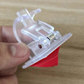 Miniatyrbild 1 av 5: Transparent Set med 4 Självhäftande Krokar för Gardinstänger - Icke-Perforerade - för Handdukar, Gardiner, Jackor
