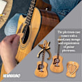Miniatyrbild 3 av 5: Trälåda för Plektrum till Akustisk Gitarr i Mini Gitarrformad Design