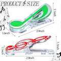 Miniatyrbild 2 av 5: Musikpärmsklämmor, Plastmaterial, Flerfärgad Transparent, 40-pack