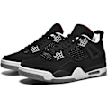 Miniatyrbillede 3 af 5: (A4black 8 UK) Bebetter Herre Air 4 Retro Klassiske Skatesko - Sorte Fitness Træningssko til Basketball Casual Sneakers 8 UK