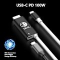Pikkukuva 5 / 5: USB C - HDMI -kaapeli Nintendo Switchille/OLEDille, 3 in 1 -kaapeli 100 W PD:llä ja 4K HDMI:llä, tukee TV:tä/Steam Deckiä/kannettavaa tietokonetta/PC:tä, 2 m mustavalkoinen