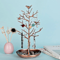 Miniatyrbillede 5 af 5: Antik Bronze Smykketræ Stand Vintage Fugle Hæng Smykker, Hæng Rack – Stand