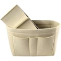 Pikkukuva 1 / 5: Huopainen käsilaukun järjestäjä naisille, sisäjärjestäjä, käsilaukun säilytyslaukku, matkakosmetiikkasäilytys (beige, S)