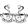 Miniatyrbild 1 av 5: Kaffekopp Design Väggdekaler Hemdekorationer Kök Restaurang Dekor