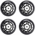 Miniatyrbillede 1 af 5: 4 Pak Inline Skate Hjul Indendørs/Udendørs Udskiftningshjul med Lejer 70mm, Sort