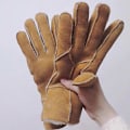 Miniatyrbilde 1 av 5: Gant Hanske Suede Bomull Damehansker Vinter Varm Samt Fløyel Fortykning Fem Fingre Kjøring Høst Vinter Kald Retro Prikker Hansker