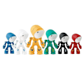 Miniatyrbilde 1 av 5: stk nattlampe for barn mini robot LED nattlampe helte bordlampe for gutter jenter soverom hjem dekorasjoner