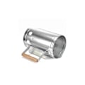 Miniatyrbillede 3 af 3: Kulstarter i rustfrit stål med kulstofcylinder og træhåndtag til hurtig optænding af kul til udendørs grill
