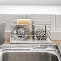 Miniatyrbillede 5 af 5: Multifunktionel 304 rustfrit stål køkkenvask svampeholder vask opbevaringsstativ bestik afløbsbakke
