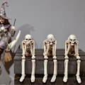 Miniatyrbillede 4 af 5: 3 Sæt Realistiske Statuer til Boligindretning 5,8L x 10,2B x 10,9H cm