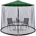 Miniatyrbillede 4 af 4: Beige cylindrisk myggenet til parasol 3 m diameter med lynlås og ballast