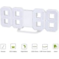 Miniatyrbilde 5 av 5: 3D LED Digital Veggklokke, Vekkerklokke for Soverom og Skrivebord, 21.5 x 8.8 cm