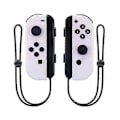 Miniatyrbild 1 av 5: (VIT) Joycon Trådlös Handkontroll För Nintendo Switch, Stödjer Väckningsfunktion, Vänster Höger Fjärrkontroller Med Handledsrem WHITE