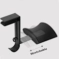 Miniatyrbild 4 av 5: Justerbart headsetställ, hörlurshängare, skrivbordsbesparande hållare, för alla Bluetooth-gamingheadset (Svart)